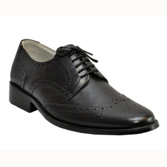 Bashwood Handmade Black Classy Brogue Oxfords For Men Handmade Black Brogue Derby Shoes – Luxury Black Leather  main image 3